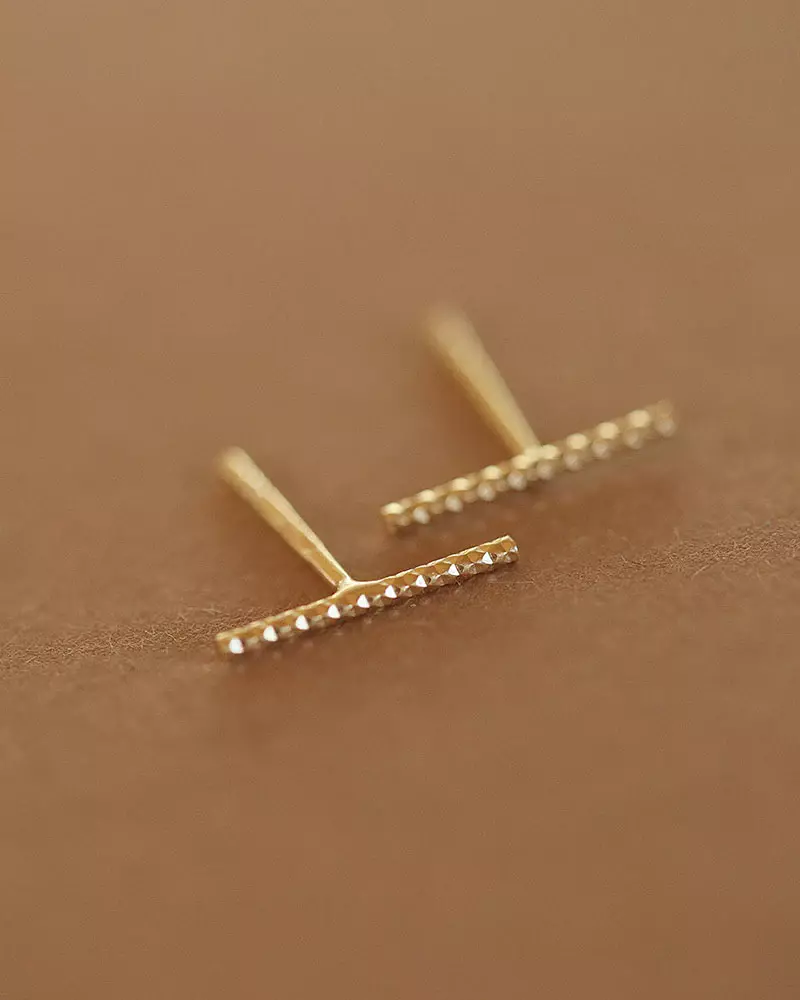 Pikfine Julie Stab Ohrstecker 6 mm silber